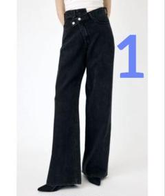 新品/タグ付きMOUSSY クロスウェストデザインデニム（1 D/BLU） moussy｜CROSS WAIST WIDE STRAIGHT | Rakuten Fashion(楽天