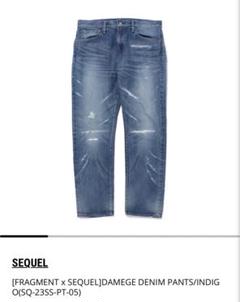 SEQUEL FRAGMENT ダメージデニムL 美品 SEQUEL ダメージ 加工 デニムパンツ L フラグメントfragment