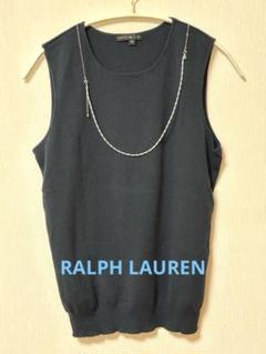 新品☆RALPH LAUREN ノースリーブニット ボーダー ネイビー 新品☆RALPH LAUREN ノースリーブニット ボーダー ネイビー
