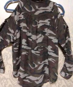 美品✨ブラウス　　カモフラージュ