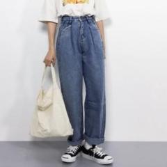 クラシカルエルフ　深めのタックが印象的なウエストタックハイウエストデニム　XLのサムネイル