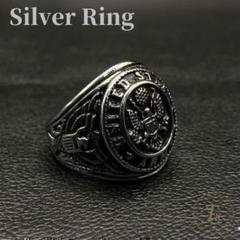 ヴィンテージ シルバー ブラック 黒 アンティーク レトロ リング 指輪 20号 50s vintage black onyx silver signet ring ヴィンテージ