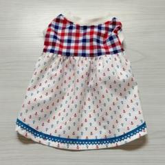 Sサイズ＊ギンガムチェック×イカリ柄ワンピースのサムネイル