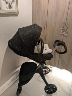 むーいち　ストッケ　エクスプローリーX　ゴールド×黒　ドット柄 むーいち様専用 ストッケ エクスプローリーX ゴールド×黒 ドット