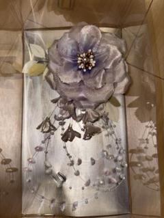 薄紫の花コサージュ　浴衣