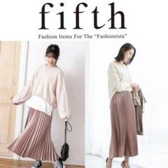 fifthフィフス シャイニーロングプリーツスカートフレアスカート