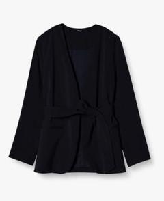 Mila Owen ノーカラージャケット ブラック　新品 Mila Owen（ミラオーウェン）の「SET UPシワレスノーカラー