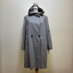 【美品】23区 ロングコート 現行モデル 36 羊毛 アンゴラ混 比翼 グレー 美品】23区 ロングコート 現行モデル 36 羊毛 アンゴラ混 比翼