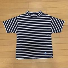 オーシバル　新品未使用白紺ボーダーTシャツ ORCIVAL｜40/2マーセライズドコットン ボーダー五分袖ワイド