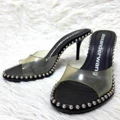 【美品】アレキサンダーワン　サンダル / ミュール EU38 24cm 関税込】ALEXANDER WANG アレキサンダーワン◇ロゴ サンダル