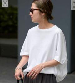 【即納】FRAMeWORKスムースコクーンプルオーバー　ホワイト ≪追加≫スムースコクーンプルオーバー（Tシャツ/カットソー
