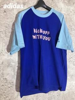 adidas Tシャツ アディダス　サッカーシャツ　ビッグシルエット　メンズ