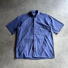 00s agnès b. HOMME blue cotton s/s shirt