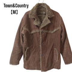 【Town&Country】ボアジャケット 茶色 ブラウン Mサイズ メンズ