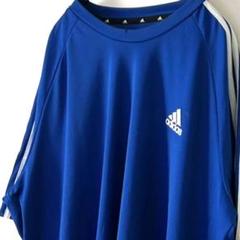 アディダス adidas AEROREADY Tシャツ XL ブルー 青 古着