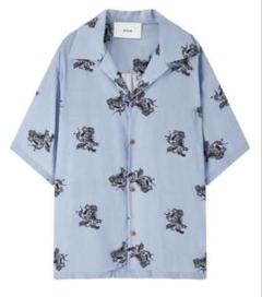 【8ON8】Haze blue print Cuban shirt S