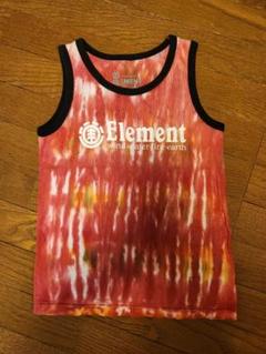 Element タンクトップ 赤・オレンジ・白のタイダイ模様 KIDS 140