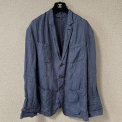 美品【45rpm】 テーラードジャケット 3L リネン100 アンコン メンズ