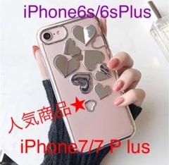 大人気! 3Dハート iPhone7Plus TPU シルバー スマホケース