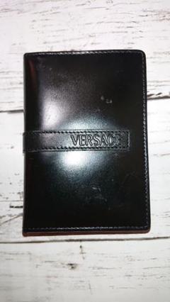 VERSACE ブラック レザー カードケース