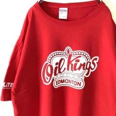 Oil Kings EDMONTON Tシャツ L レッド 赤 古着