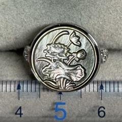 天然石リング　カメオリング　黒蝶貝　ピンク光　20*15mm SV925刻印 2025年最新】黒蝶貝カメオの人気アイテム - メルカリ