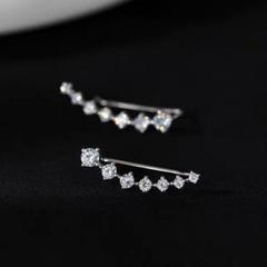 在庫限り♡　ピアス　ラインストーン　上品　かわいい　ストーン　s925　シルバー
