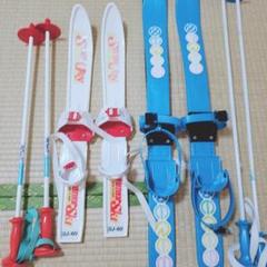 子供用スキー (白、青)セット