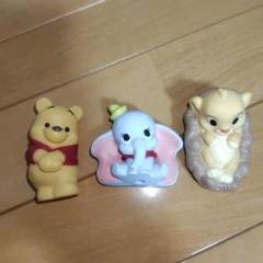 ディズニーフレンズ　ソフビ　3個セット　プーさん　ダンボ　シンバ　食玩
