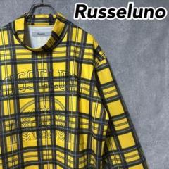 【激安アウトレット!】 Russeluno ラッセルノ 総柄 モックネック シャツ ルチャ マスク メンズウェア