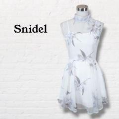 スナイデル snidel☆シハイネックオーガンジーワンピース【0】花柄