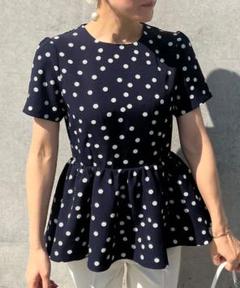 JENNE ストライプ柄 半袖ラップトップス