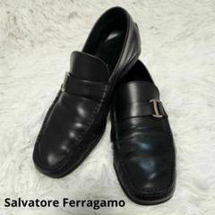 未使用✨Ferragamo フェラガモ　ローファー　レザー　ブラック　スリッポン 2025年最新】フェラガモ、スリッポンの人気アイテム - メルカリ