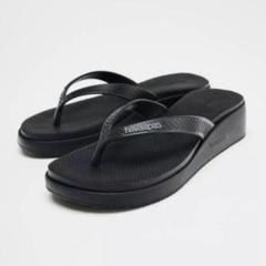 ZARA ネオプレントラックサンダル プラットフォーム 37 ブラック ザラ厚底 ZARA ネオプレントラックサンダル プラットフォーム 37 ブラック