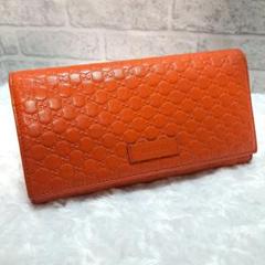 GUCCI GGパターン 長財布 マイクロシマ オレンジ - メルカリ