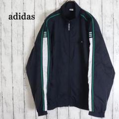 adidas　アディダス　袖ライン　ジップアップ　ナイロン　トラックジャケット