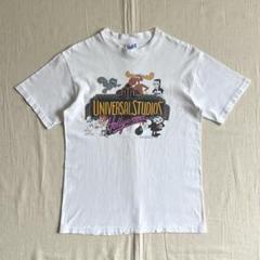 90s　USA製　USH　ロッキーとブルウィンクルの大冒険キャラプリントTシャツ