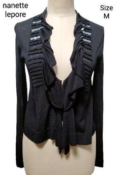 Nanette Lepore - 【nanette lepore】ナネットレポー　新品タグつき　トップス　カーディガン　長袖　黒系　ブラック　Sサイズ 楽天市場】nanette lepore（カーディガン・ボレロ｜トップス