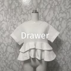 良品　Drawer ドゥロワー　デザインフリルブラウス 良品 Drawer ドゥロワー デザインフリルブラウス - メルカリ