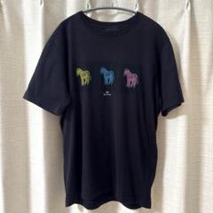 ポール・スミス　カラーゼブラ プリントオーガニックコットンTシャツ 黒 L