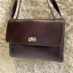 A.P.C ターンロック レザーショルダーバッグ 2WAY 肩掛け ブラウン