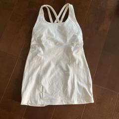 Lululemon ヨガウェア ホワイト クロスストラップ