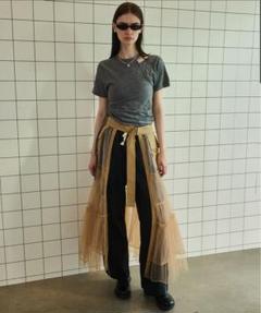 【MAISON SPECIAL】チュールティアードベルトスカート Tulle Tiered Belt Skirt/チュールティアードベルトスカート