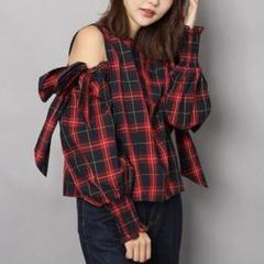 SNIDEL タイ付きブラウス チェック SNIDEL（スナイデル）の「タイ付きブラウス（シャツ/ブラウス
