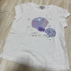 【美品　ほぼ未使用に近い】anyFAM 貝殻モチーフ Tシャツ 110サイズ
