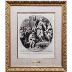 ヤコブ・フレイ ドメニキーノ 18世紀 銅版画 ユディト