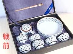 【戦前・未使用】九谷焼 九谷栄山 群鶴文 茶菓セット/茶器揃5客 急須/湯吞茶碗 戦前・未使用】九谷焼 九谷栄山 群鶴文 茶菓セット/茶器揃5客