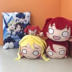 ラブライブ　サンシャイン　メガジャンボ寝そべりぬいぐるみ　クッション　5点セット