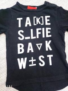 LAPSEN 90サイズ 黒 Tシャツ 文字プリント