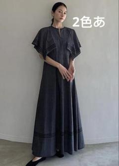 CLANE クラネ ロングワンピース ノースリーブ V開き レディース 2 薄緑 CLANE クラネ ロングワンピース ノースリーブ V開き レディース